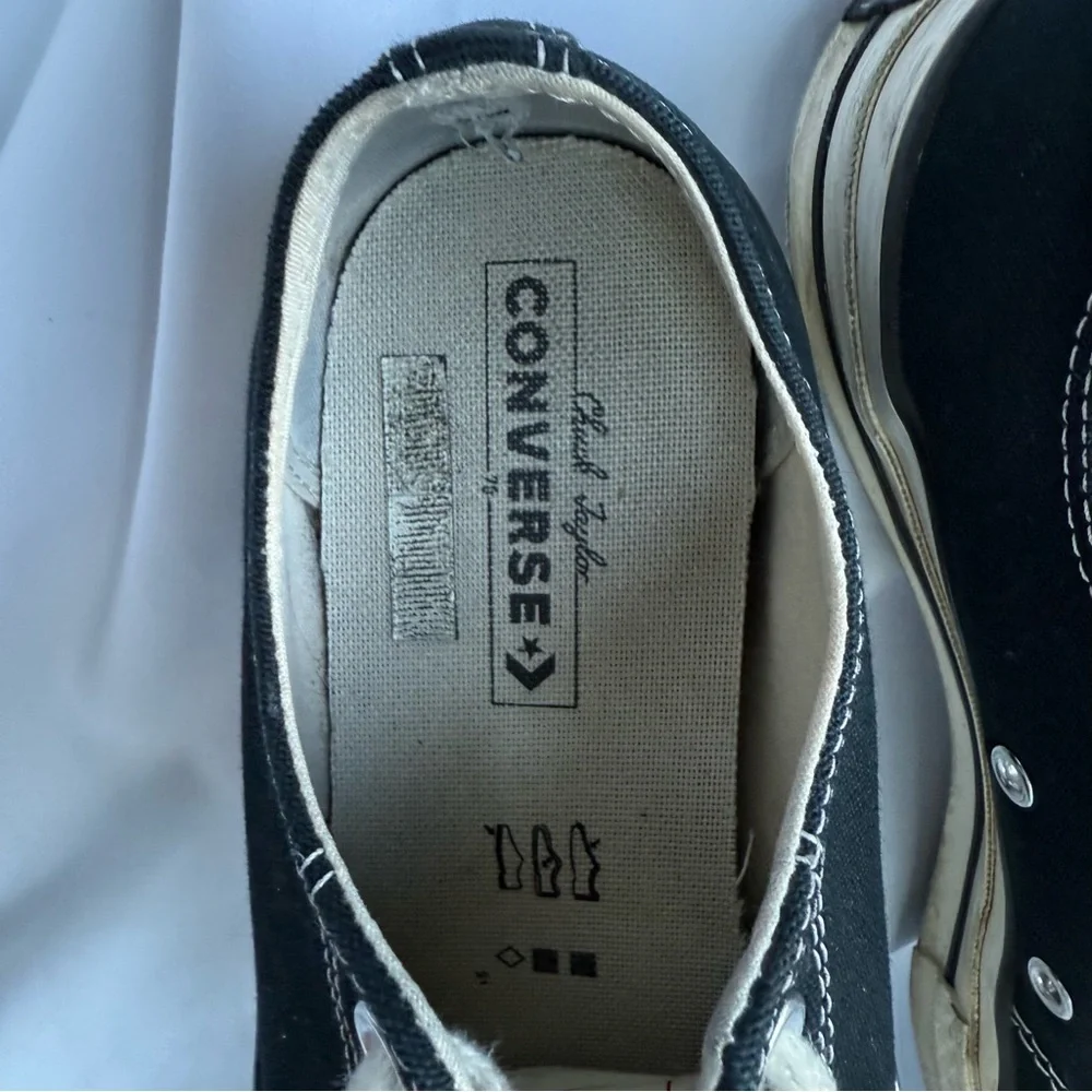 9.5 Mens/11.5 Womens Converse All Star Classic Black/White Canvas Low Tops - Picture 10 of 11